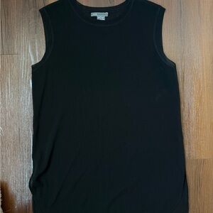 Vince Sheer Black Sleeveless Crewneck Top